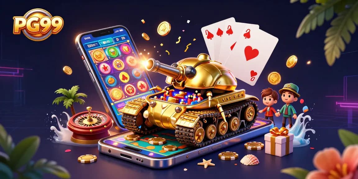 Engage with PG99's vibrant online casino experience through dynamic gaming elements and colorful visuals.