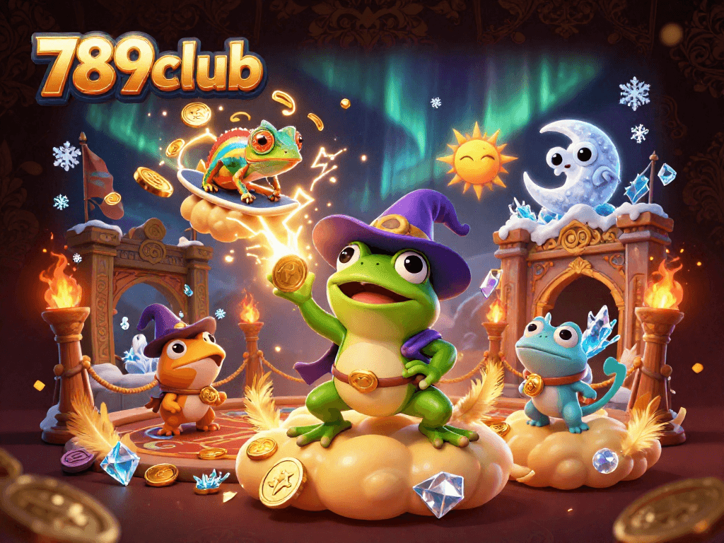 Engage with 789club's exciting gaming universe through a vibrant 3D illustration.