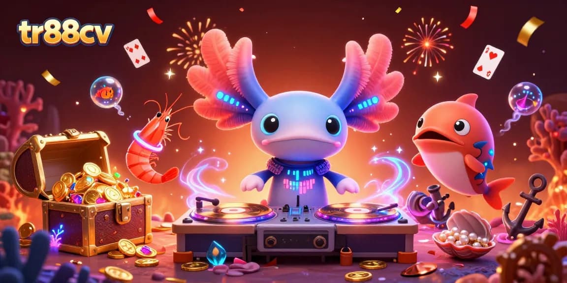 Experience the vibrant world of tr88cv with a dynamic underwater DJ scene celebrating casino excitement.