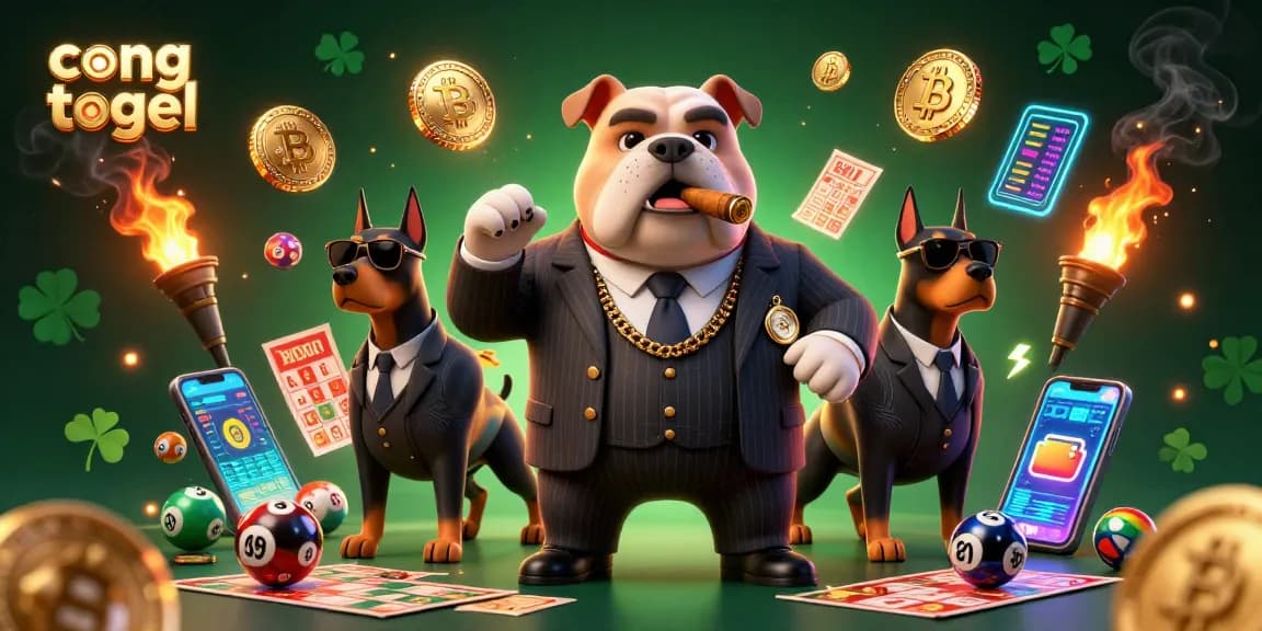 Engage in winning strategies with cong togel, a vibrant 3D lottery-themed illustration.
