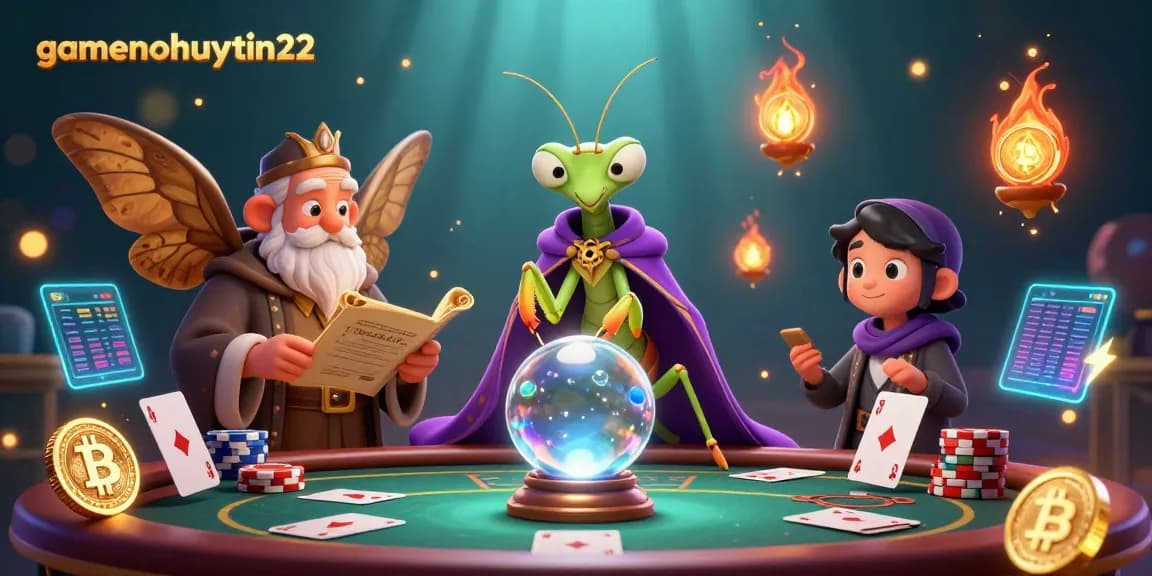 Play Pai Gow with gamenohuuytin22 and experience thrilling poker strategies in an animated scene.