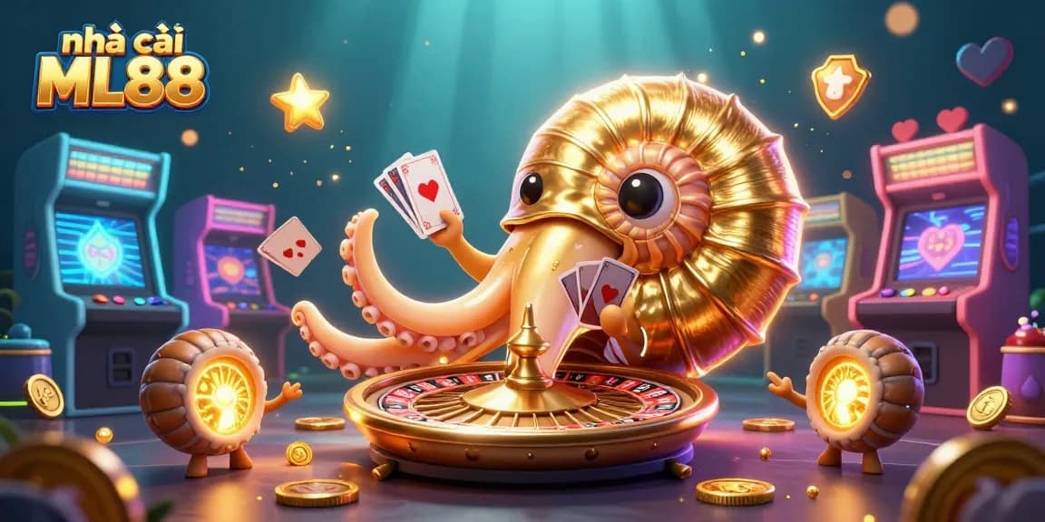 Experience thrilling gameplay at nhà cái ML88 with vibrant 3D casino elements and dynamic characters.