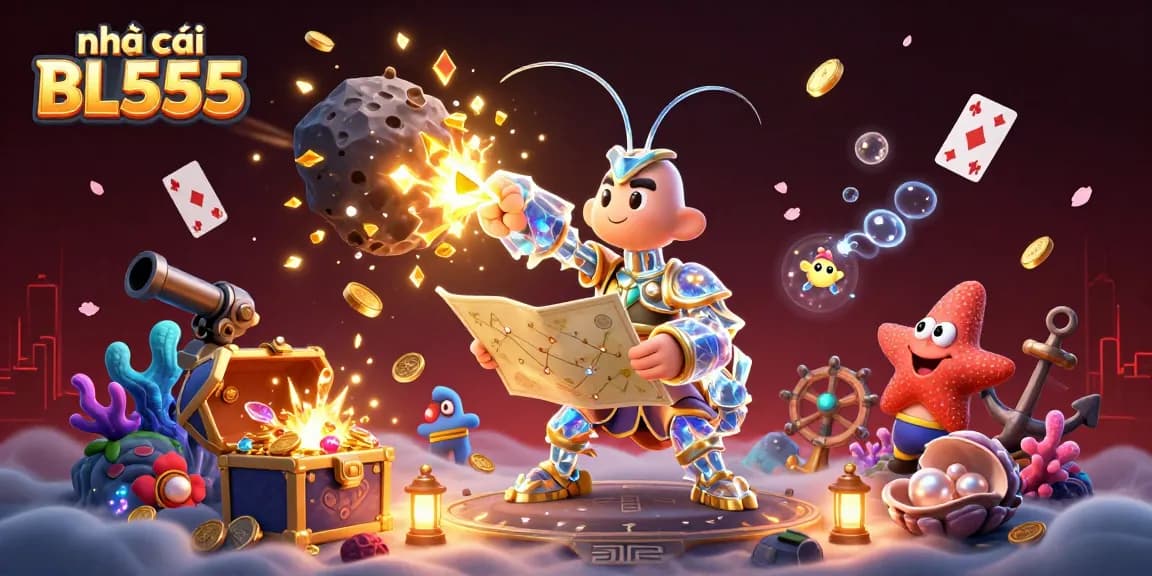 Experience exhilarating games at nhà cái BL555 with colorful gems and thrilling underwater elements