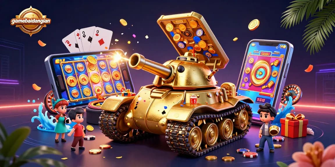 Experience excitement with the gamebaidangian dice game, featuring vibrant casino elements.