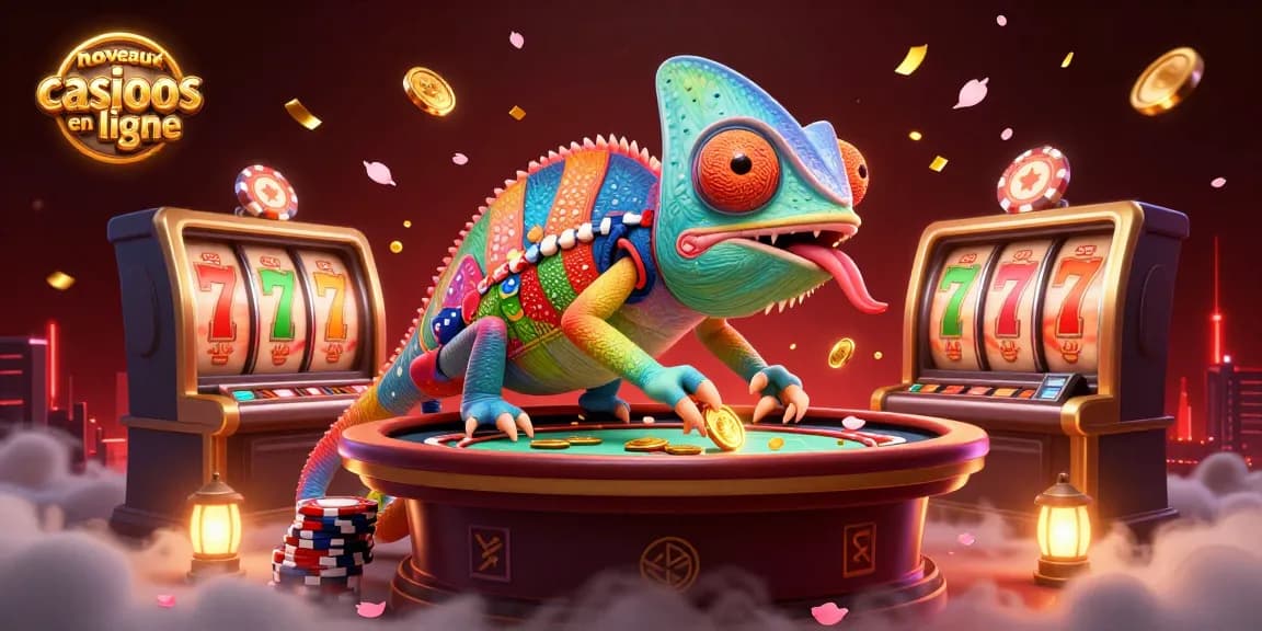 Visualisez les nouveaux casinos en ligne avec un propriétaire caméléon vibrant et des jeux de machines à sous.