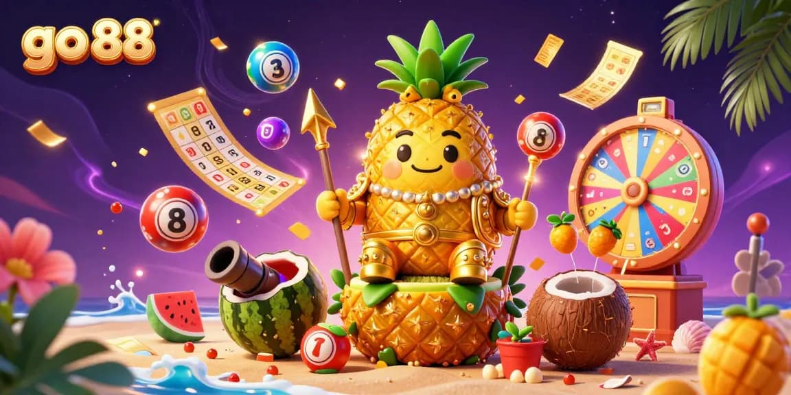 Play exciting games with go 88 at this vibrant beach casino filled with colorful lottery elements.