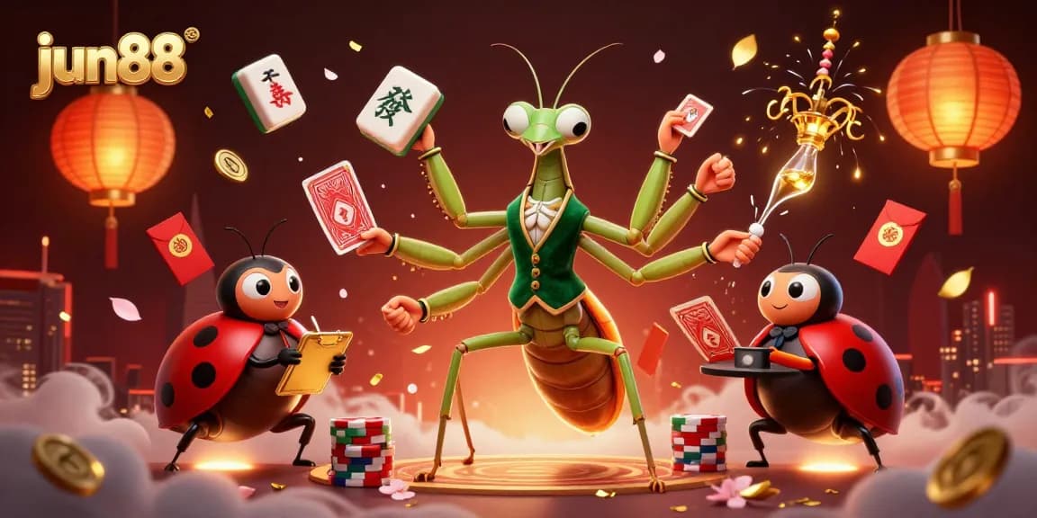 Experience the thrills of jun88 with a vibrant casino atmosphere, featuring vibrant characters and dynamic gaming elements.