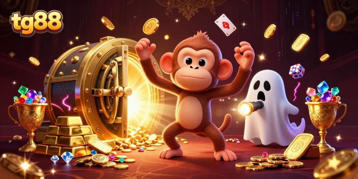 Experience an enthralling encounter with tg88's colorful casino characters in a vivid 3D scene.