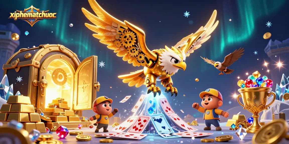 Experience exciting gameplay with xiphematchuoc featuring holographic cards and treasures.
