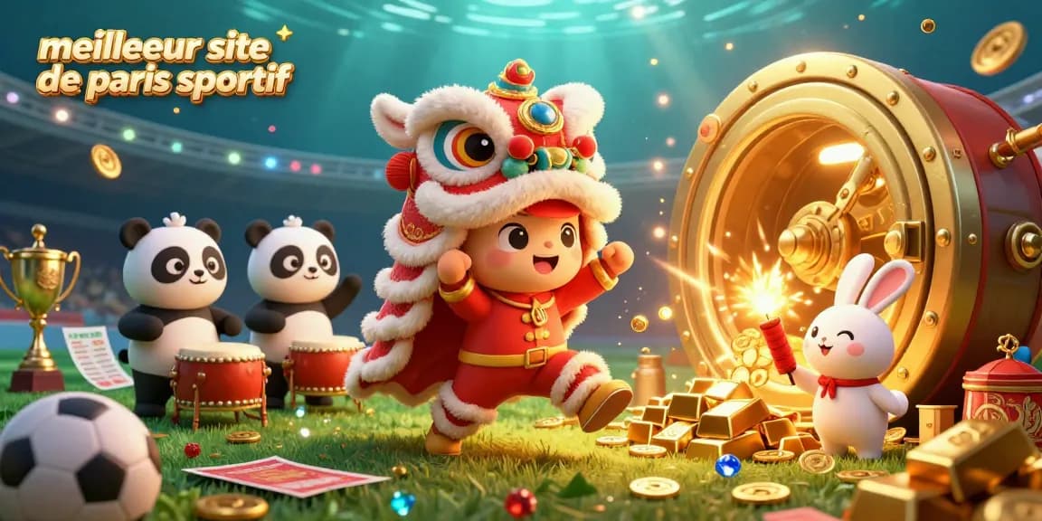 Découvrez le meilleur site de paris sportif avec des personnages animés célébrant la victoire.