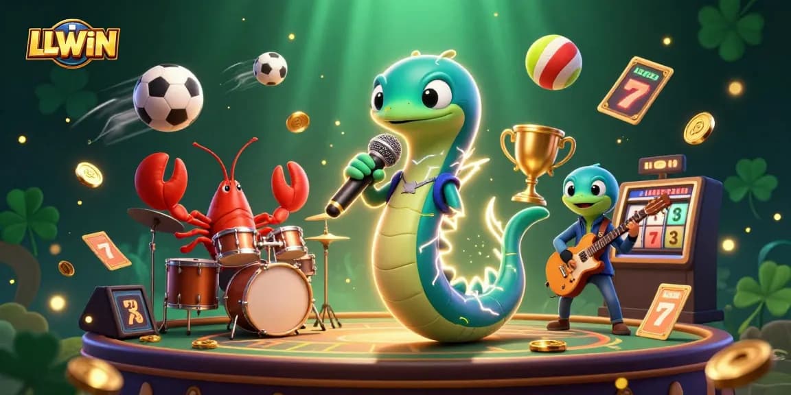 Experience the thrilling allure of LLWIN's underwater casino with energetic characters and dynamic game elements.