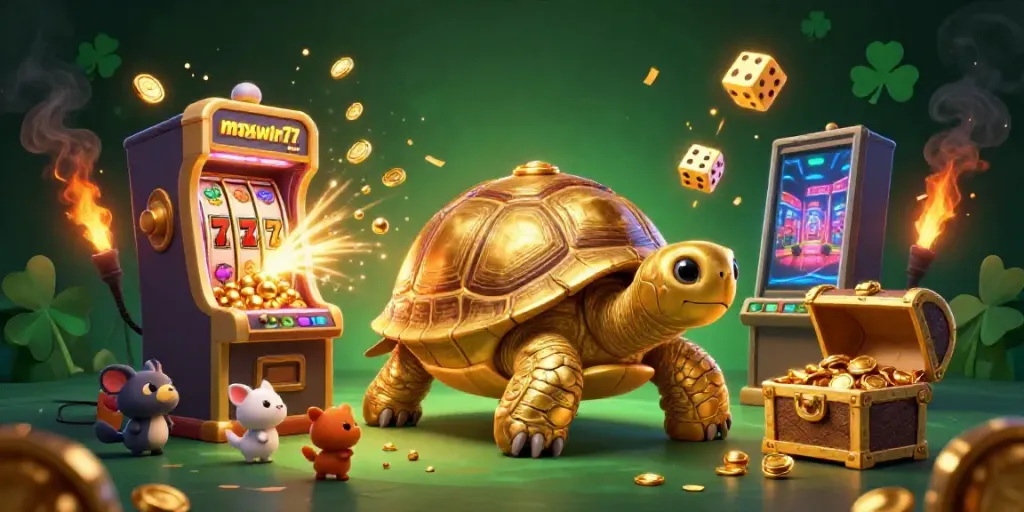 Experience the excitement of maxwin77 login in a vibrant casino scene packed with dynamic game elements.