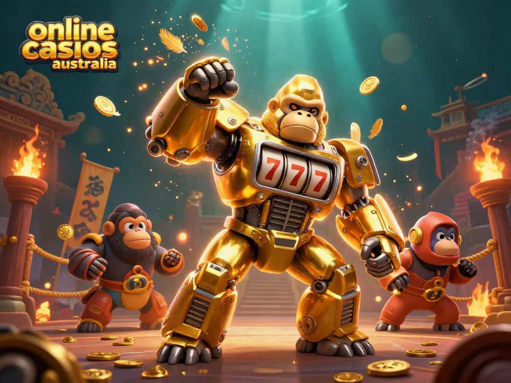 Engage in exhilarating gameplay at online casinos Australia with vibrant 3D illustration of gaming elements.