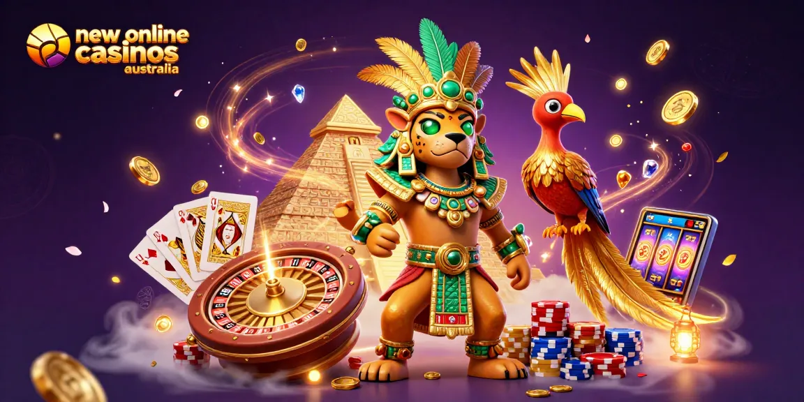 Spin and win at new online casinos Australia featuring dynamic gaming elements and vibrant characters.