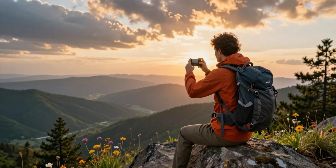 Experience the thrill of mantra88 login while hiking scenic mountain trails during sunset.