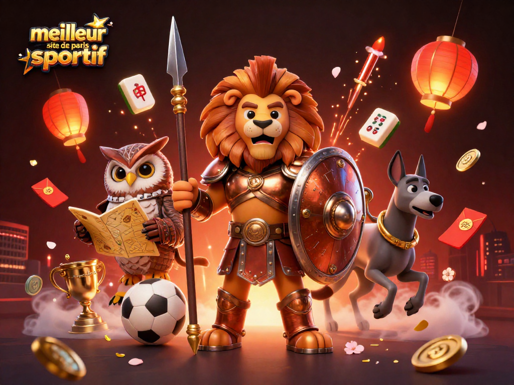 Pariez sur le meilleur site de paris sportif avec un lion guerrier, une chouette tacticienne, et un lévrier messager.