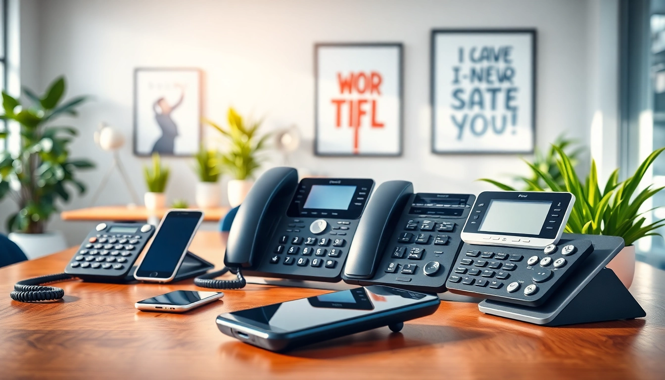 Showcasing a modern small business phone system in an inviting office environment.