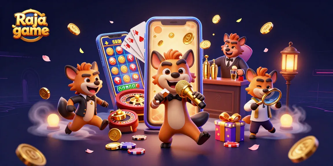 Engage in thrilling gameplay with Raja game at this vibrant comedy casino scene.