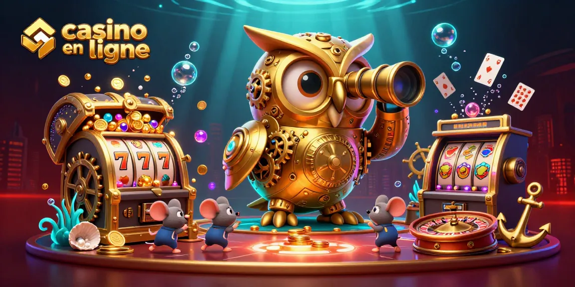 Le casino en ligne propose une expérience immersive avec une chouette dorée et des machines à sous.